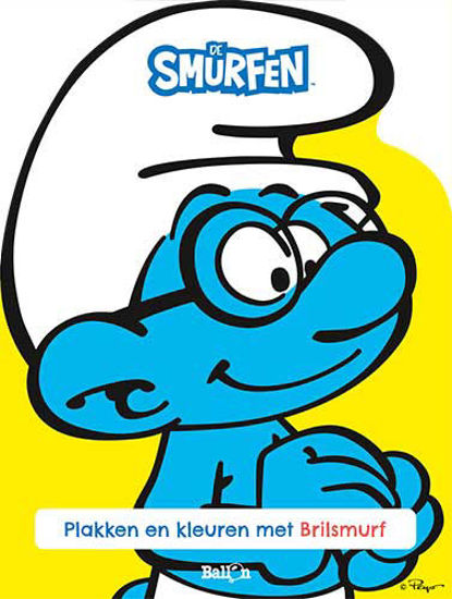 Afbeelding van Smurfen - Plakken en kleuren met brilsmurf (BALLON, zachte kaft)