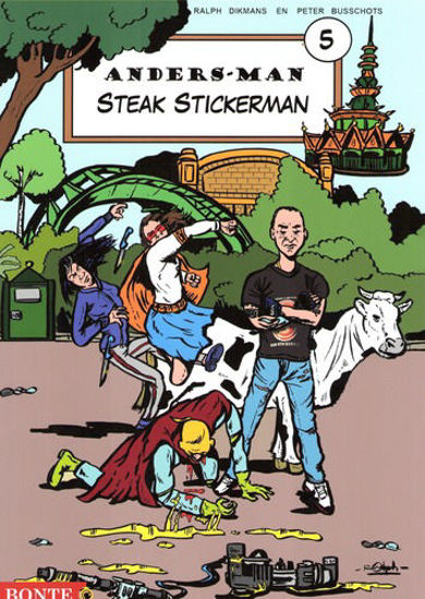 Afbeelding van Anders man #5 - Steak stickerman (BONTE, zachte kaft)