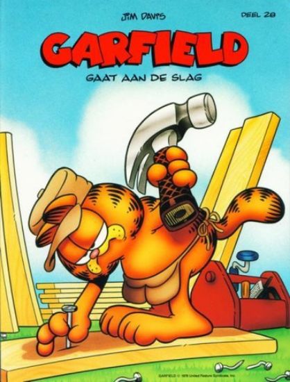 Afbeelding van Garfield #28 - Gaat aan de slag - Tweedehands (LOEB, zachte kaft)