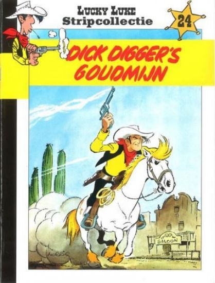 Afbeelding van Lucky luke stripcollectie #24 - Dick digger's goudmijn (laatste nieuws) (DUPUIS, zachte kaft)