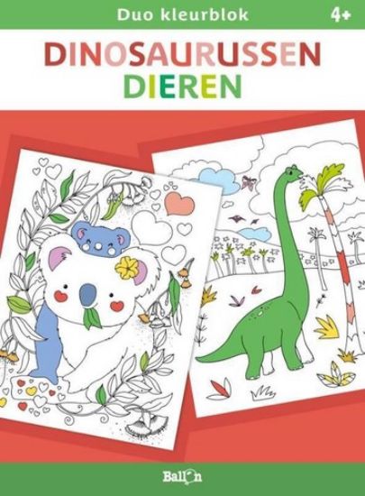Afbeelding van Duo kleurblok - Dinosaurussen dieren (BALLON, zachte kaft)