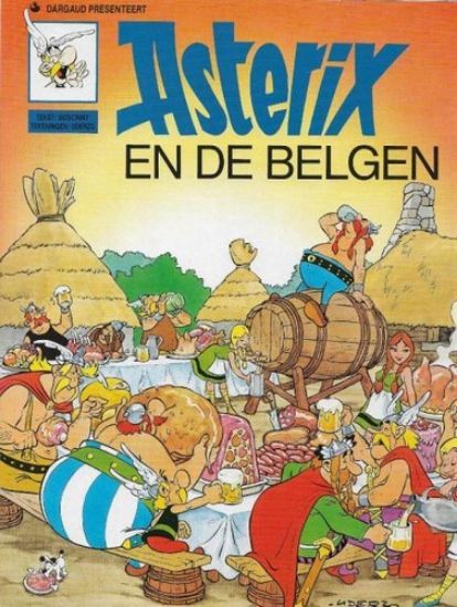 Afbeelding van Asterix #24 - En de belgen (oranje kaft) - Tweedehands (DARGAUD, zachte kaft)