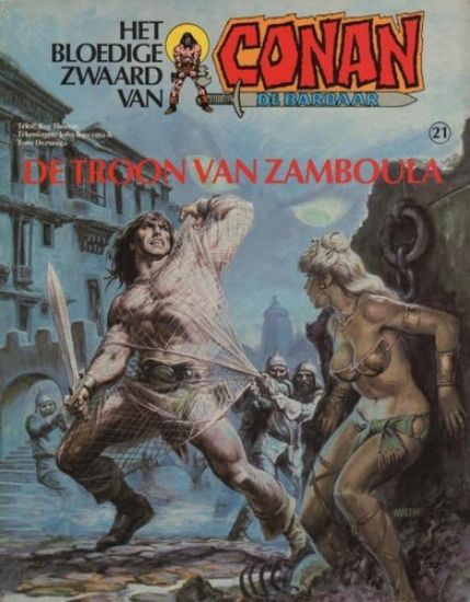 Afbeelding van Conan #21 - Troon van zamboula - Tweedehands (OBERON, zachte kaft)