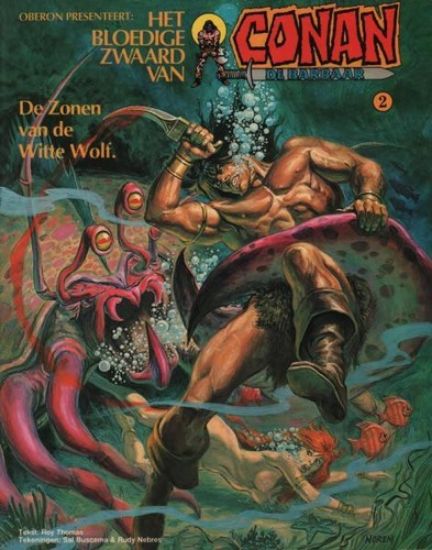 Afbeelding van Conan #2 - Zonen van de witte wolf - Tweedehands (OBERON, zachte kaft)