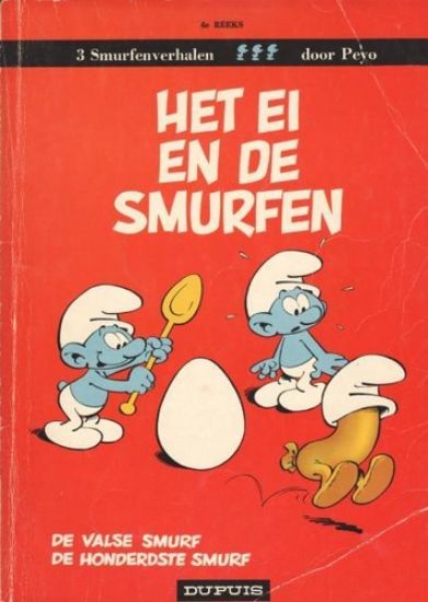 Afbeelding van Smurfen #4 - Ei en de smurfen - Tweedehands (DUPUIS, zachte kaft)