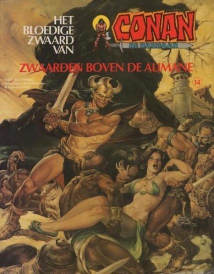 Afbeelding van Conan #14 - Zwaarden boven de alimane - Tweedehands (OBERON, zachte kaft)