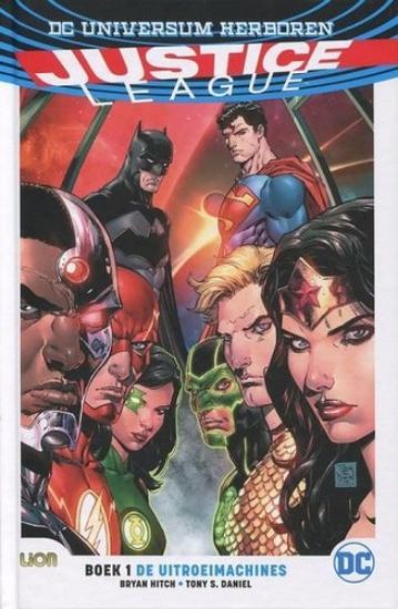 Afbeelding van Justice league #1 - Uitroeimachines (herboren) (RW UITGEVERIJ, harde kaft)
