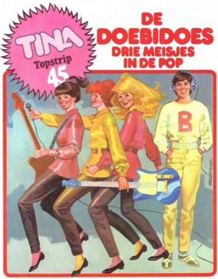 Afbeelding van Tina #45 - Doebidoes drie meisjes in de pop - Tweedehands (OBERON, zachte kaft)
