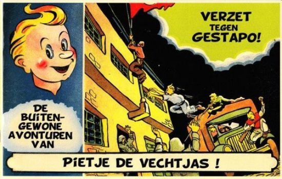 Afbeelding van Pietje de vechtjas - Verzet tegen gestapo - Tweedehands (BRABANT STRIP, zachte kaft)