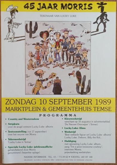 Afbeelding van Morris lucky luke 1989 40x60