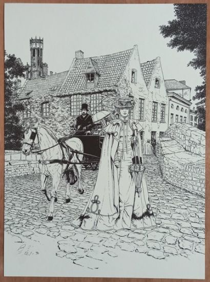 Afbeelding van Sels brugge koets  30x40