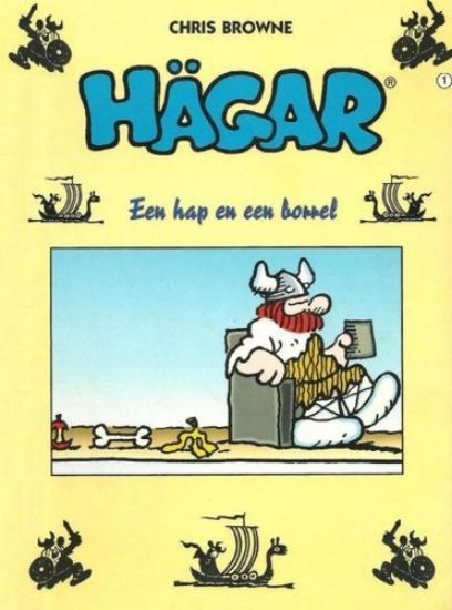 Afbeelding van Hagar #1 - Hap en een borrel - Tweedehands (BOEMERANG, zachte kaft)