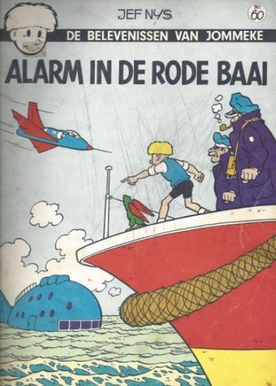 Afbeelding van Jommeke #60 - Alarm in de rode baai - Tweedehands (HET VOLK, zachte kaft)
