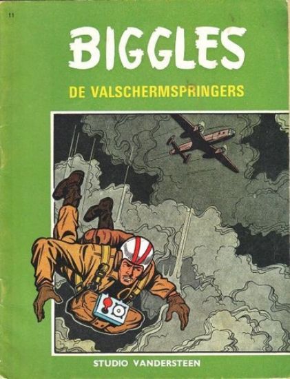 Afbeelding van Biggles #11 - Valschermspringers - Tweedehands (STANDAARD, zachte kaft)