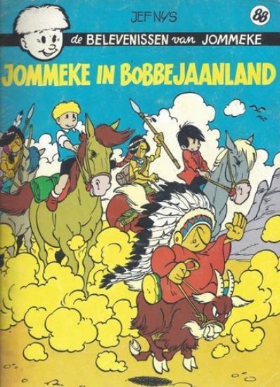 Afbeelding van Jommeke #88 - Jommeke in bobbejaanland (zwart wit) - Tweedehands (HET VOLK, zachte kaft)