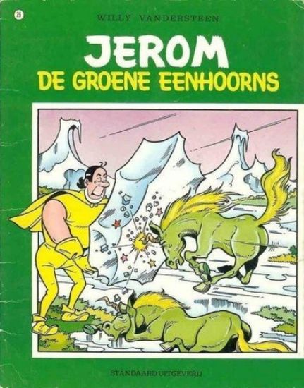 Afbeelding van Jerom #29 - Groene eenhoorns - Tweedehands (STANDAARD, zachte kaft)