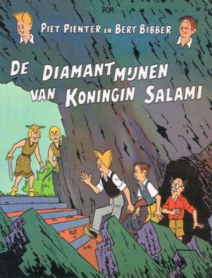 Afbeelding van piet pienter en bert bibber #5 - Diamantmijnen van koningin salami - Tweedehands (DE VLIJT, zachte kaft)