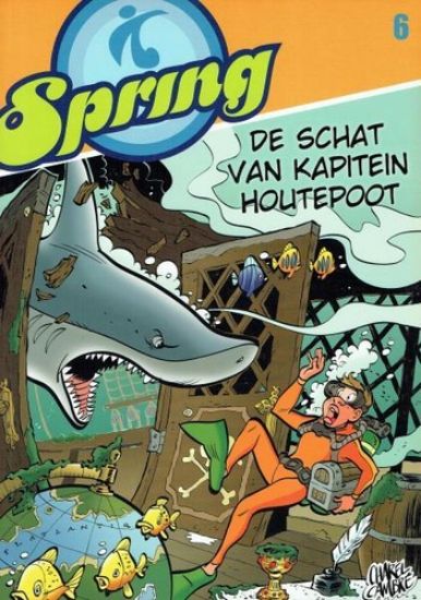 Afbeelding van Spring #6 - Schat kapitein houtepoot - Tweedehands (STUDIO 100, zachte kaft)