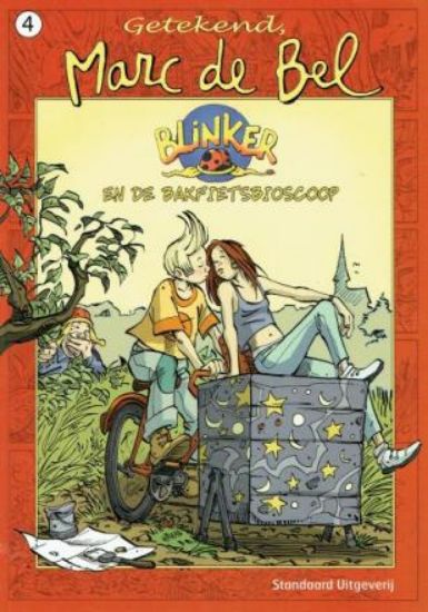 Afbeelding van Getekend marc de bel #4 - Blinker en de bakfietsbioscoop - Tweedehands (STANDAARD, zachte kaft)
