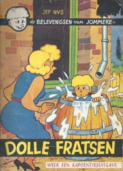 Afbeelding van Jommeke #23 - Dolle fratsen (zw/wit) - Tweedehands (HET VOLK, zachte kaft)