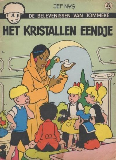 Afbeelding van Jommeke #53 - Kristallen eendje (z/w) - Tweedehands (HET VOLK, zachte kaft)