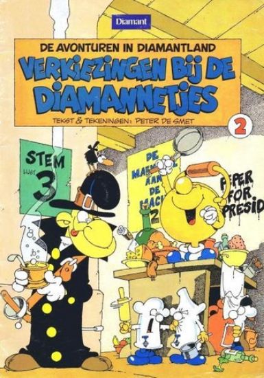 Afbeelding van Avonturen in diamantland #2 - Verkiezingen bij de diamannetjes - Tweedehands (DIAMANTLAND, zachte kaft)