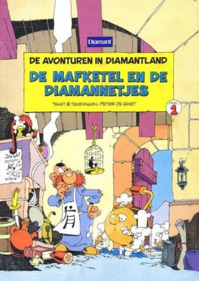 Afbeelding van Avonturen in diamantland #1 - Mafketel en de diamannetjes - Tweedehands (DIAMANTLAND, zachte kaft)