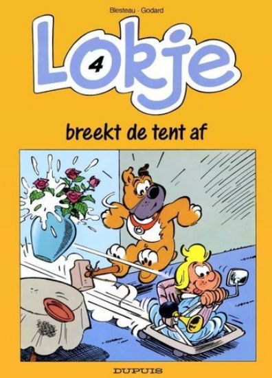 Afbeelding van Lokje #4 -  breekt de tent af - Tweedehands (DUPUIS, zachte kaft)