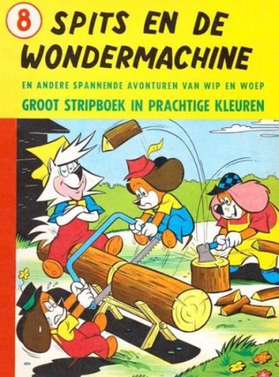 Afbeelding van Wip en woep #8 - Spits en de wondermachine - Tweedehands (NOOITGEDACHT UITGEVERIJ, zachte kaft)
