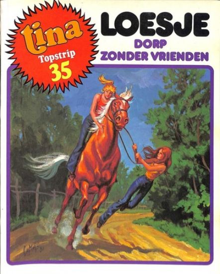 Afbeelding van Tina #35 - Loesje dorp zonder vrienden - Tweedehands (OBERON, zachte kaft)