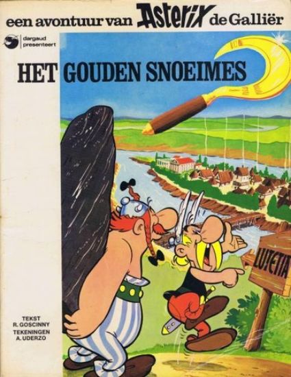Afbeelding van Asterix #10 - Gouden snoeimes (oude kaft) - Tweedehands (DARGAUD, zachte kaft)