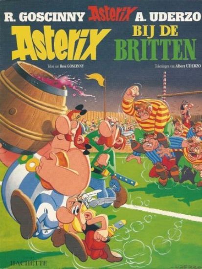 Afbeelding van Asterix #8 - Bij de britten (donkere cover) - Tweedehands (HACHETTE, zachte kaft)
