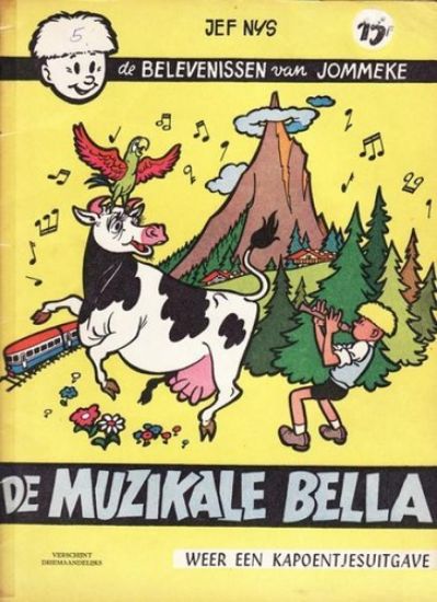 Afbeelding van Jommeke #5 - Muzikale bella (zw/wit) - Tweedehands (HET VOLK, zachte kaft)