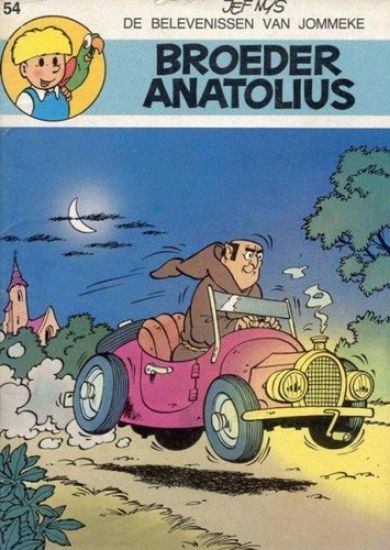 Afbeelding van Jommeke #54 - Broeder anatolius (zw/wit) - Tweedehands (HET VOLK, zachte kaft)