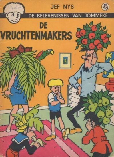 Afbeelding van Jommeke #56 - Vruchtenmakers (zwart wit) - Tweedehands (HET VOLK, zachte kaft)