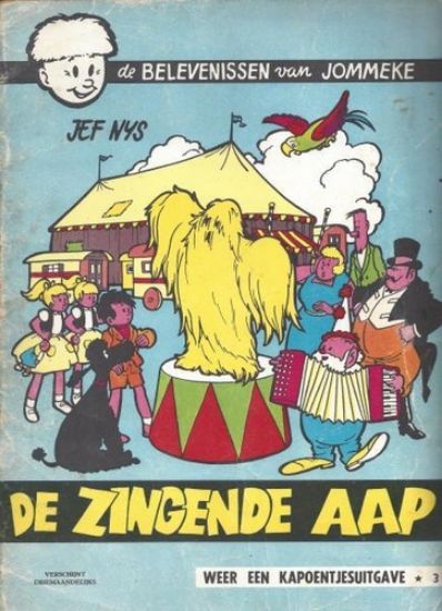 Afbeelding van Jommeke #3 - Zingende aap (zw/wit) - Tweedehands (HET VOLK, zachte kaft)