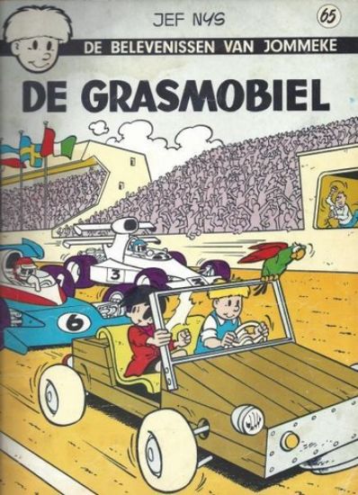 Afbeelding van Jommeke #65 - Grasmobiel(z/w) - Tweedehands (HET VOLK, zachte kaft)