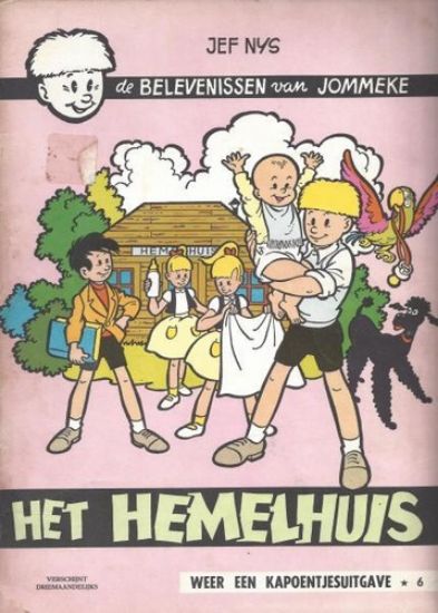Afbeelding van Jommeke #6 - Hemelhuis (zwart-wit) - Tweedehands (HET VOLK, zachte kaft)