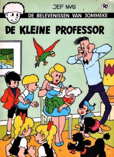 Afbeelding van Jommeke #90 - Kleine professor (z/w) - Tweedehands (HET VOLK, zachte kaft)