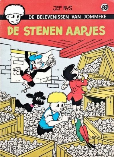 Afbeelding van Jommeke #83 - Stenen aapjes (z/w) - Tweedehands (HET VOLK, zachte kaft)