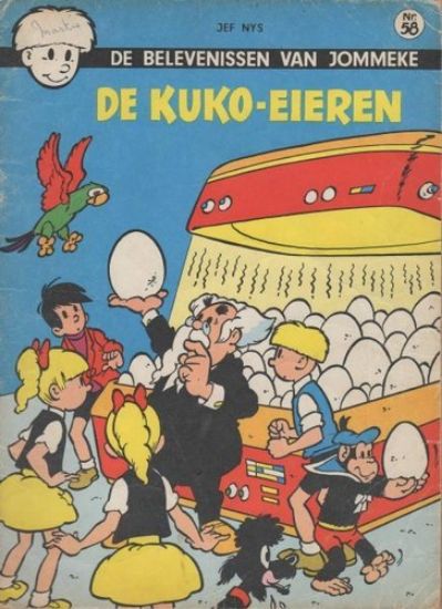 Afbeelding van Jommeke #59 - Kuko-eieren (zw/wit) - Tweedehands (HET VOLK, zachte kaft)