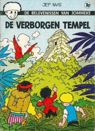 Afbeelding van Jommeke #70 - Verborgen tempel (zw/wit) - Tweedehands (HET VOLK, zachte kaft)
