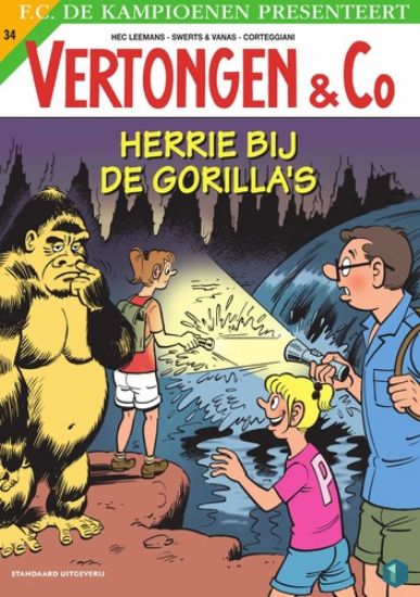 Afbeelding van Vertongen & co #34 - Herrie bij de gorilla's - Tweedehands (STANDAARD, zachte kaft)