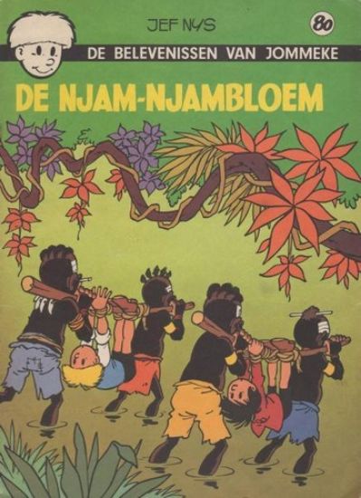 Afbeelding van Jommeke #80 - Njam-njambloem (z/w) - Tweedehands (HET VOLK, zachte kaft)