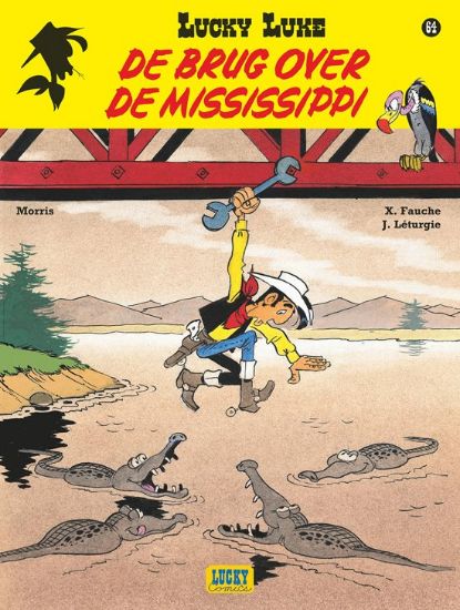 Afbeelding van Lucky luke nieuwe nummering #64 - Brug over de mississippi (LUCKY COMICS, zachte kaft)