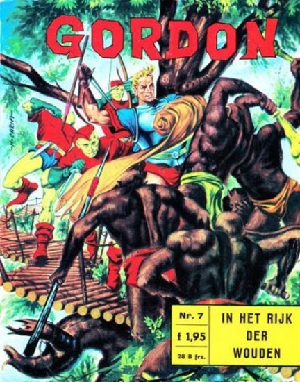 Afbeelding van Flash gordon #7 - In het rijk der wouden - Tweedehands (NOOITGEDACHT UITGEVERIJ, zachte kaft)