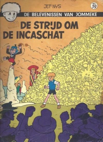 Afbeelding van Jommeke #58 - Strijd om de incaschat (z/w) - Tweedehands (HET VOLK, zachte kaft)