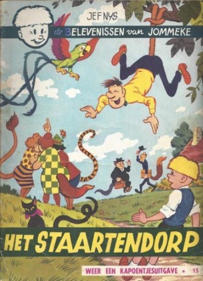 Afbeelding van Jommeke #15 - Staartendorp (zw/wit) - Tweedehands (HET VOLK, zachte kaft)