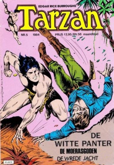 Afbeelding van Tarzan #5 - Witte panter/moerasgoden/wrede jacht - Tweedehands (ATLANTIC, zachte kaft)