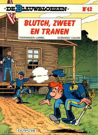 Afbeelding van Blauwbloezen #42 - Blutch zweet en tranen - Tweedehands (DUPUIS, zachte kaft)